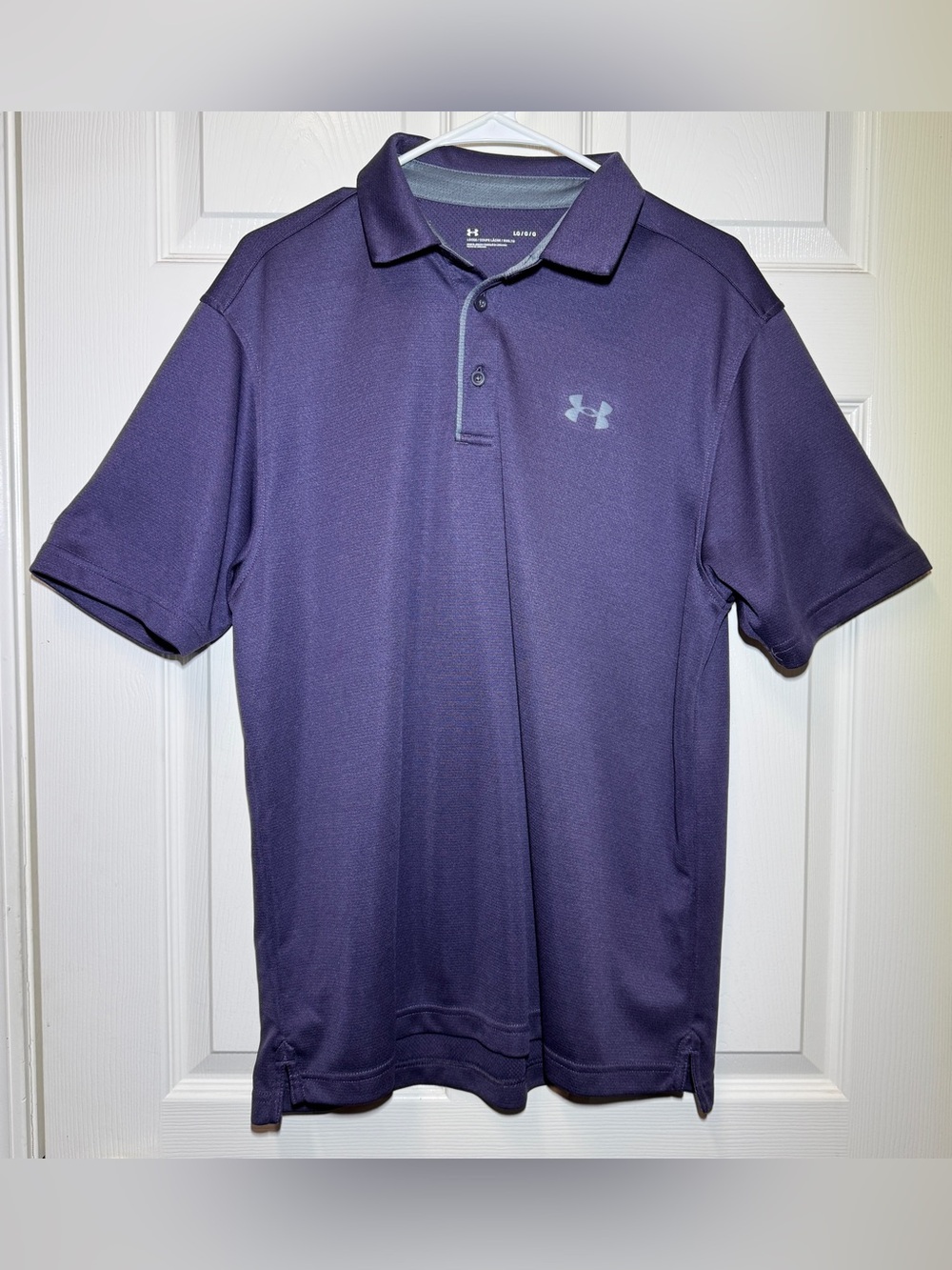 Under Armour Men’s Dark Purple Tech Polo Performance Shirt L